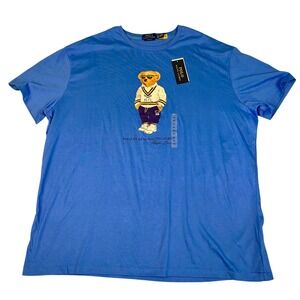Polo Ralph Lauren Polo Bear T-Shirt Mens XXL Blue Classic Fit NWT‎